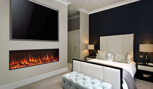 What size TV and electric fire do I need for a media wall?